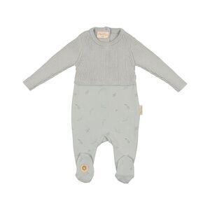 Mon Tresor Girls  Knit & Print Footie, Blue